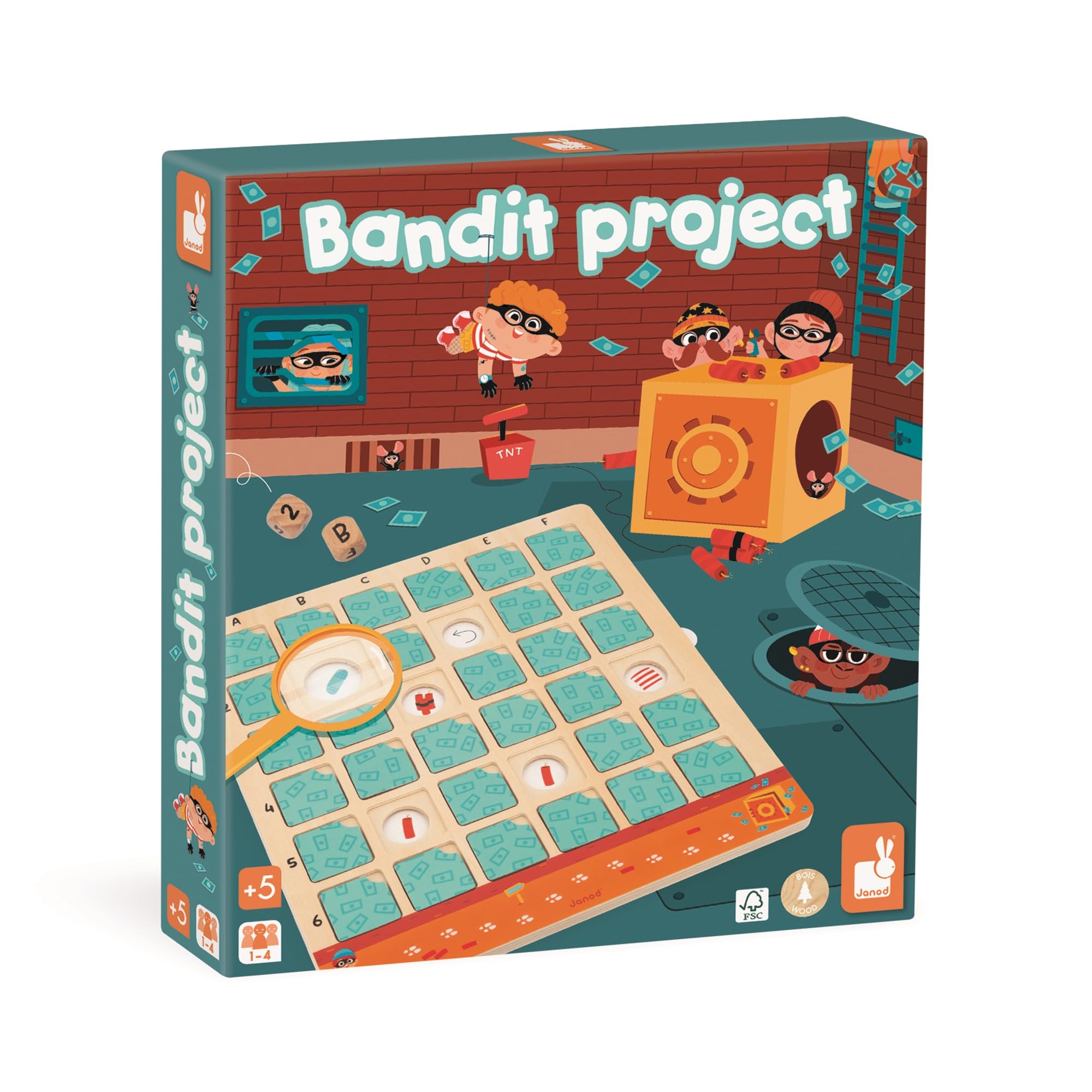 janod-j05087-jeu-du-bandit-jeu-de-logique-tableau-double-entr-e-bois-et-carton image 2
