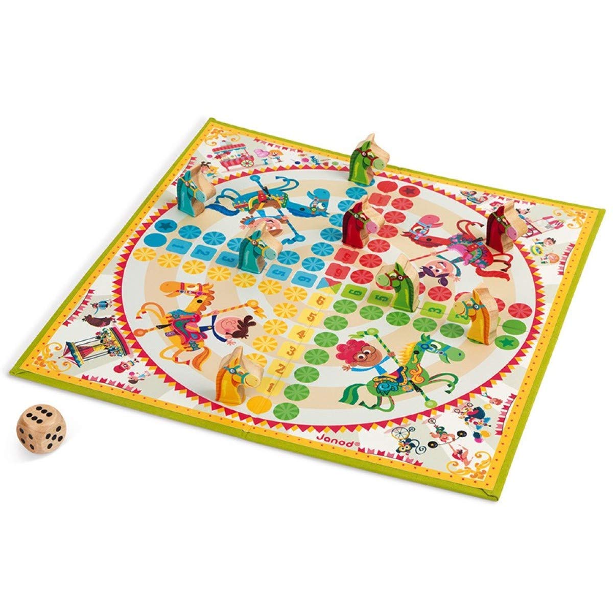 janod-jeu-de-petits-chevaux-carrousel-j02744-jeu-de-soci-t-traditionnel-en-bois- image 4