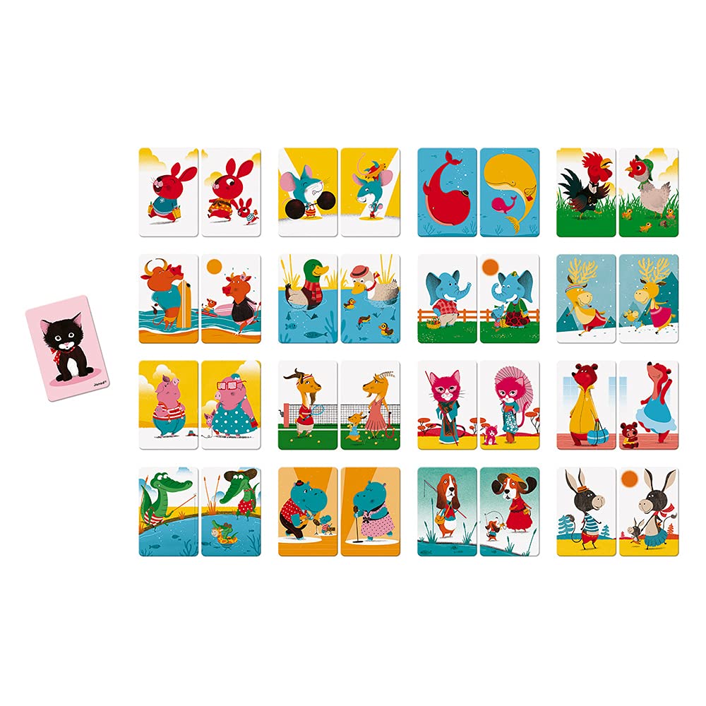 janod-mistigri-j02752-jeu-de-cartes-16-familles-animaux-2-6-joueurs image 2