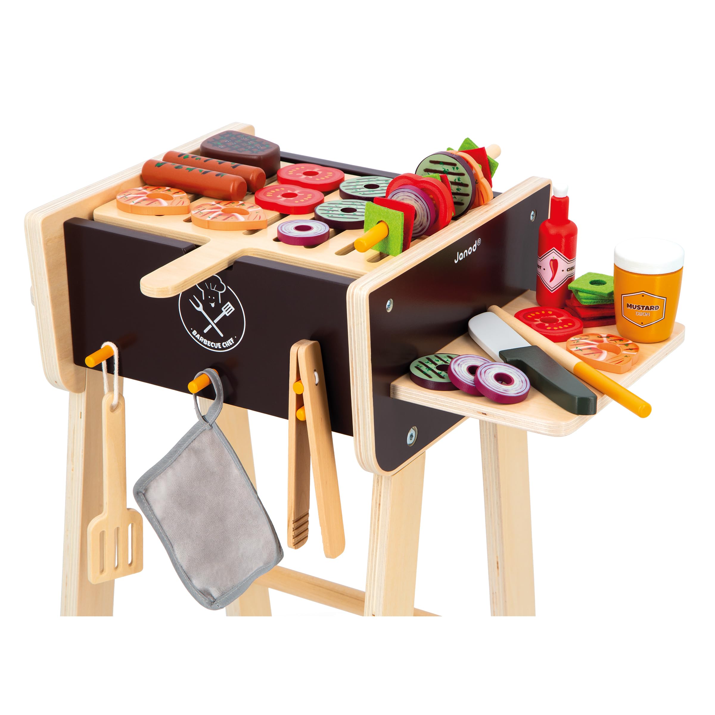 janod-barbecue-en-bois-j06619-jouet-d-imitation-57-accessoires-d-s-3-ans image 3