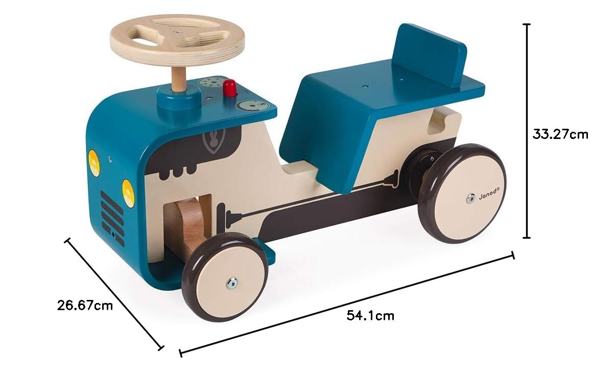 janod-j08053-porteur-tracteur-enfant-en-bois-volant-klaxon-18-mois image 7
