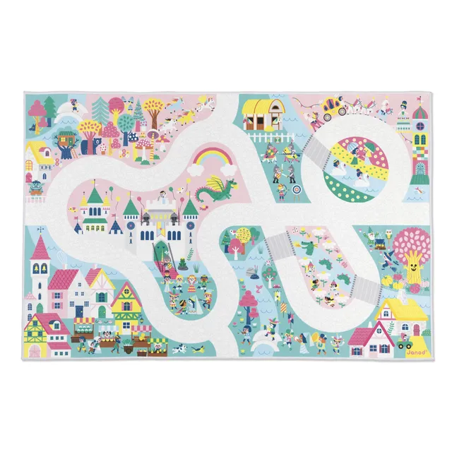 janod-cross-roads-j05920-tapis-voiture-royaume-enchant-120-x-78-cm-anti-d-rapant image 1