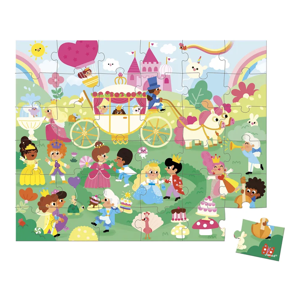 janod-puzzle-enfant-36-pi-ces-princesses-avec-valisette image 1