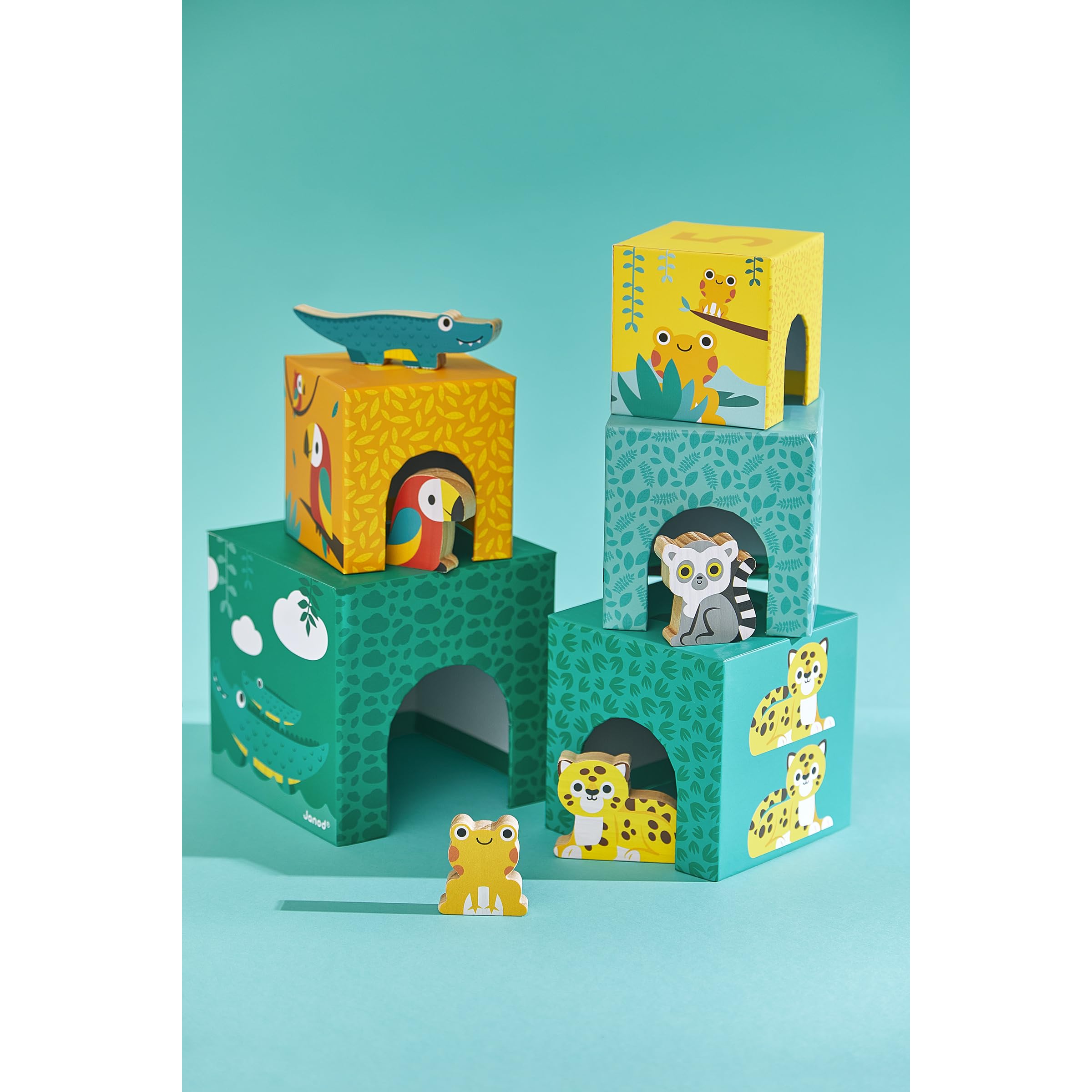 janod-ma-premi-re-pyramide-animaux-tropicaux-jouet-d-veil-5-cubes-empiler-5-anim image 6