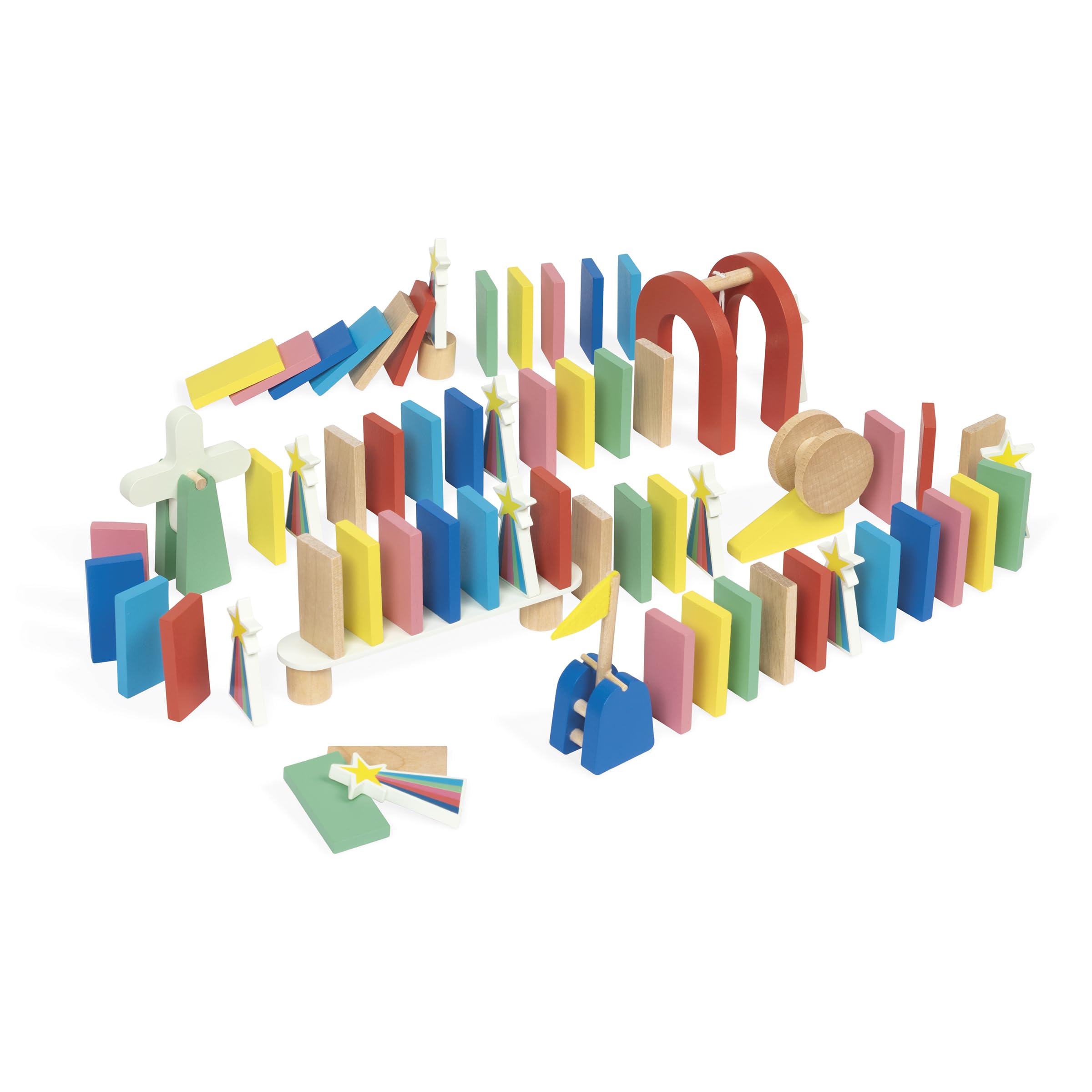 janod-jeu-de-course-de-dominos-100-pi-ces-en-bois-accessoires-d-s-3-ans image 2