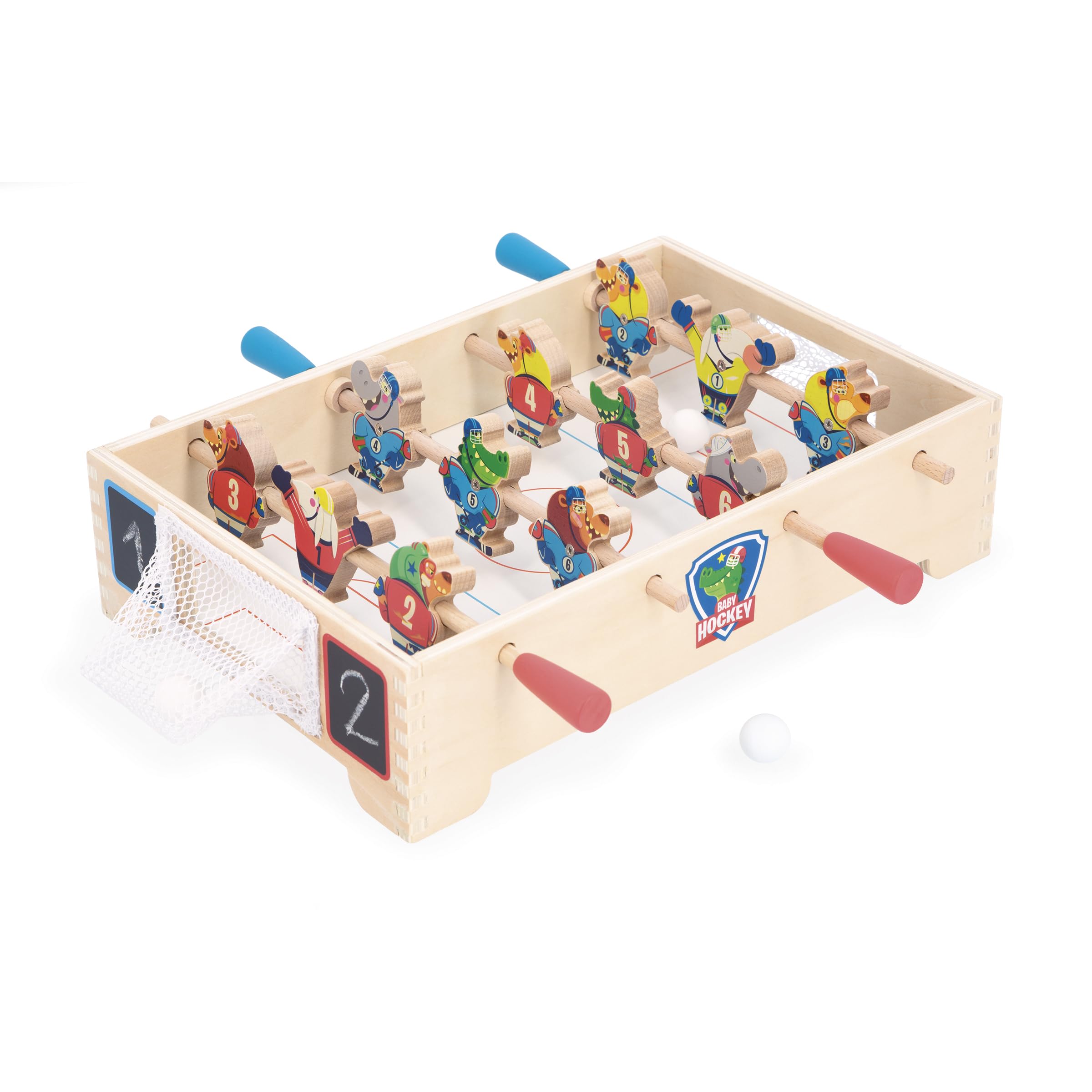 janod-mini-baby-foot-de-table-hockey-sur-glace-j03367-bois-12-joueurs image 3