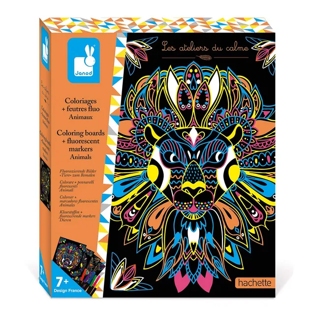 janod-j07949-coffret-coloriages-mandalas-fluo-animaux-les-ateliers-du-calme-d-s- image 1