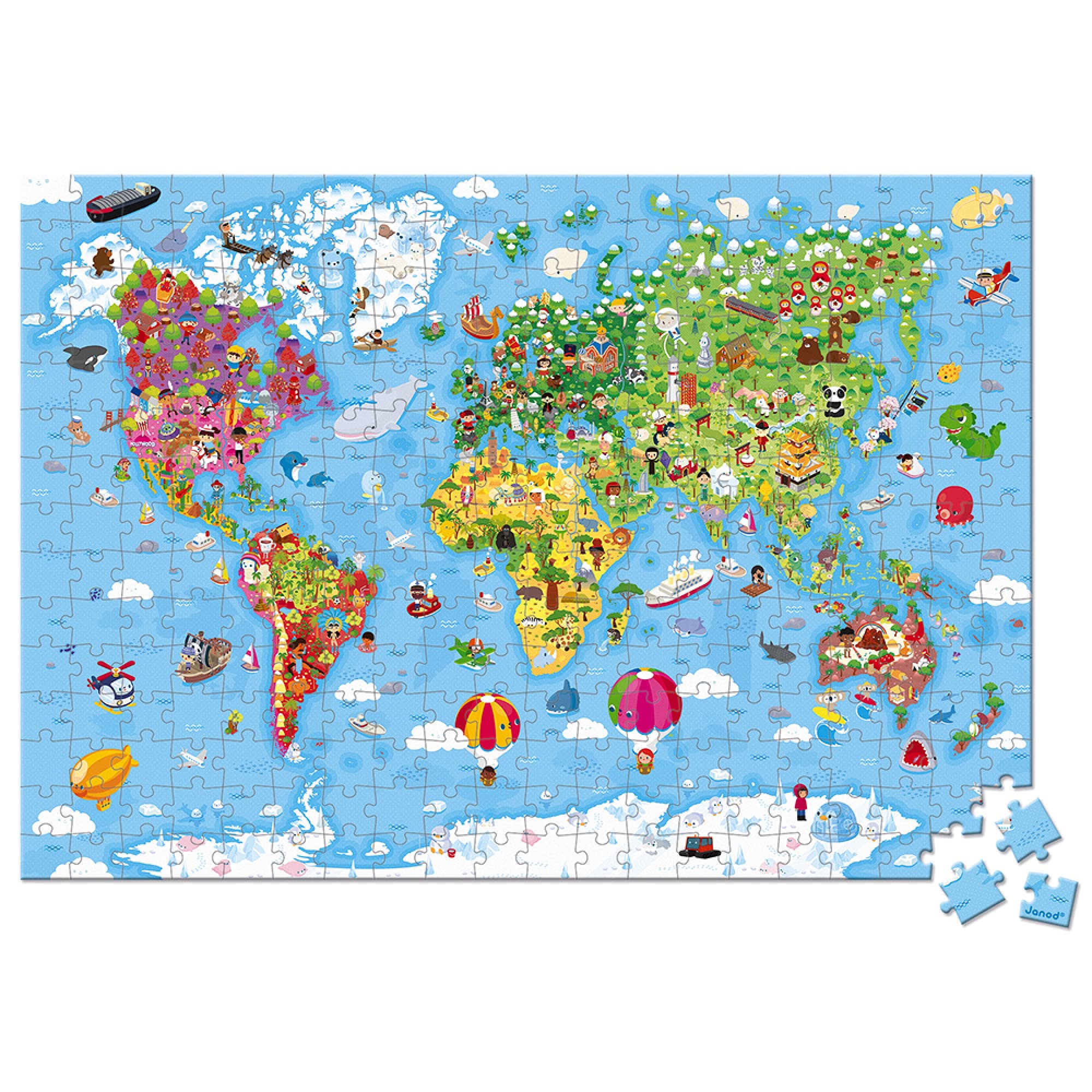 janod-puzzle-g-ant-monde-300-pi-ces-99x69-cm-fabriqu-en-france image 2