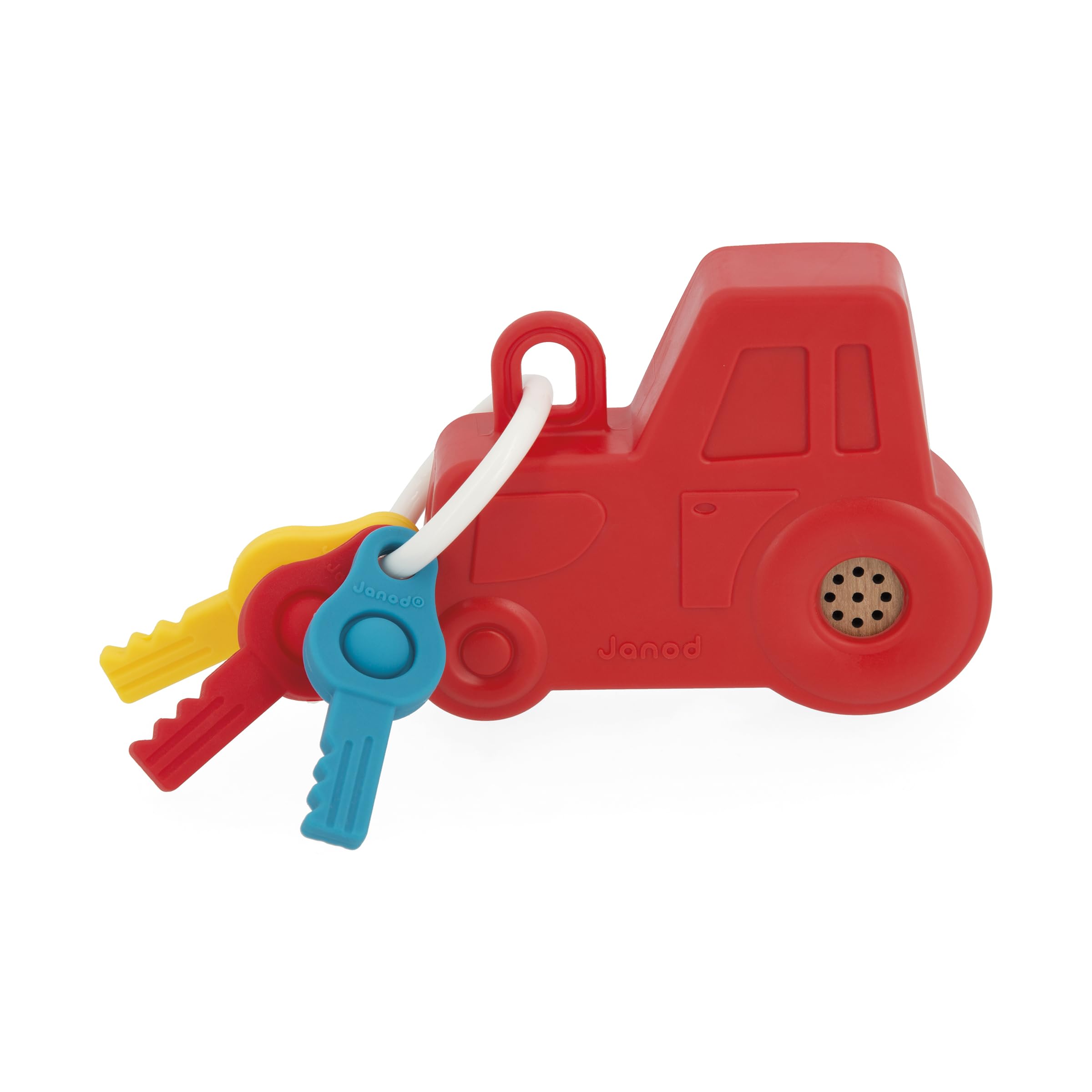 janod-porte-cl-s-hochet-b-b-interactif-tracteur-bois-et-silicone-d-s-18-mois image 4