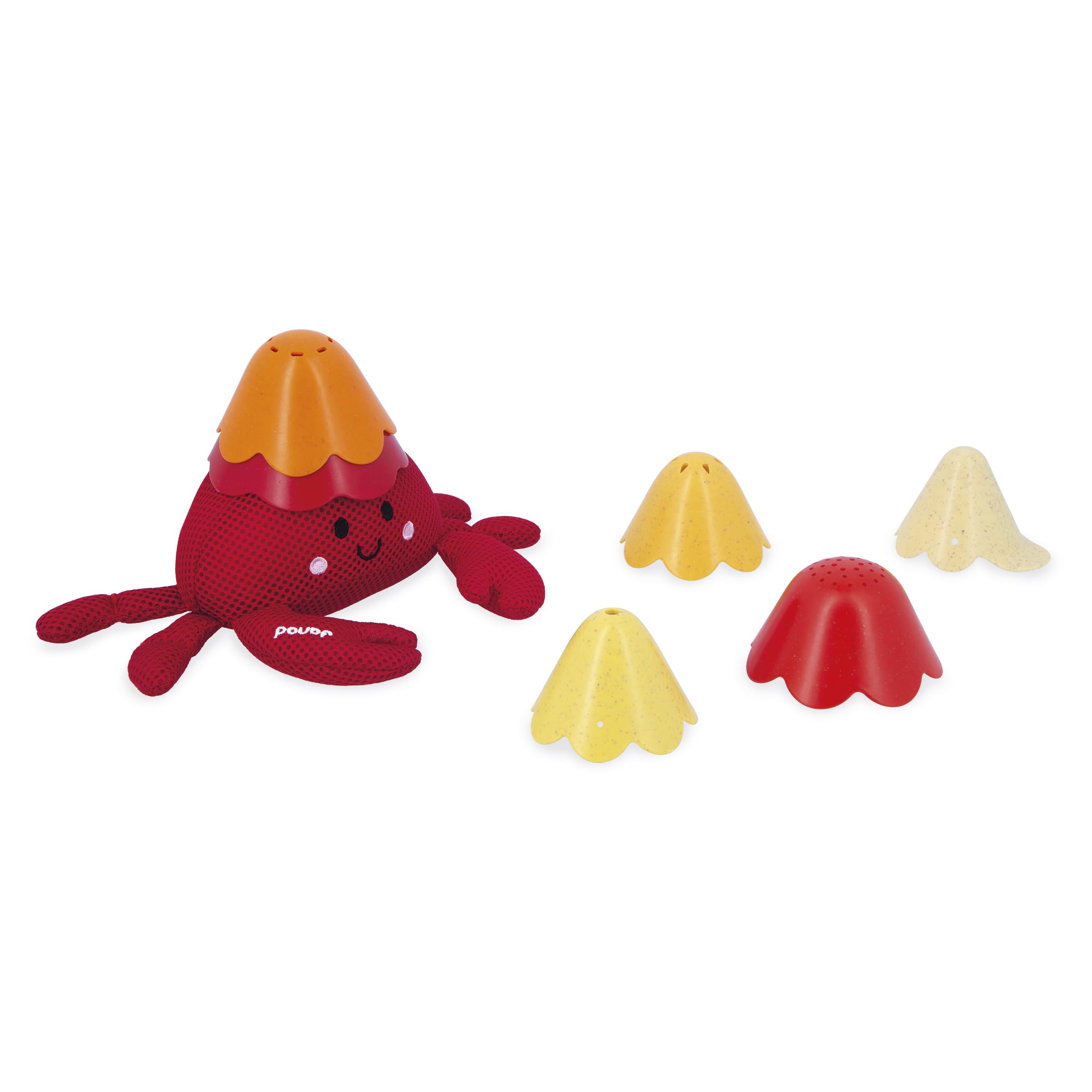 janod-j04734-jouet-de-bain-bernard-l-hermite-peluche-6-coupelles-paille-de-bl-d- image 2