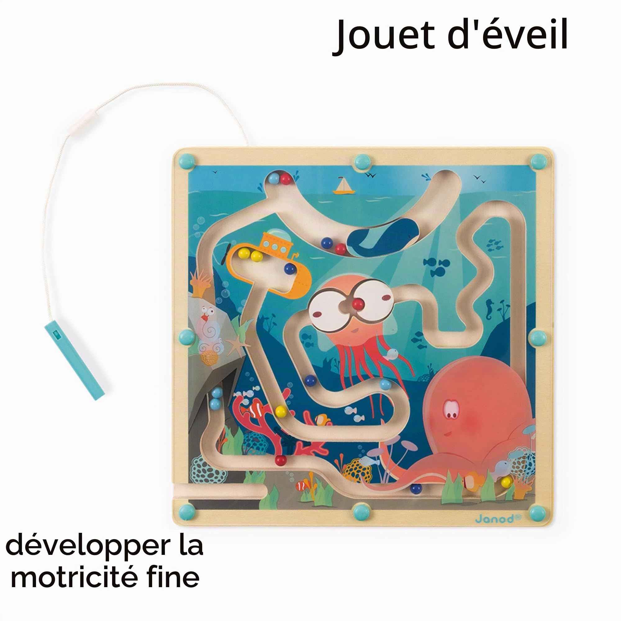 janod-j05312-labyrinthe-magn-tique-billes-oc-an-bois-25-cm image 7