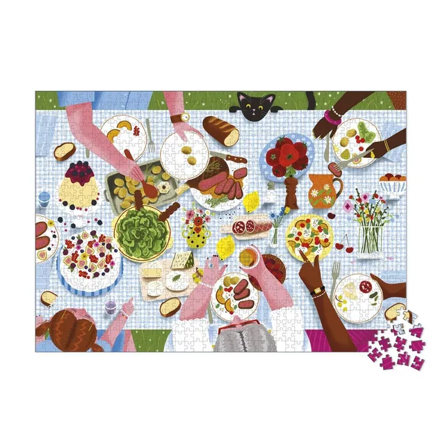 janod-j02525-puzzle-1000-pi-ces-repas-de-famille image 1