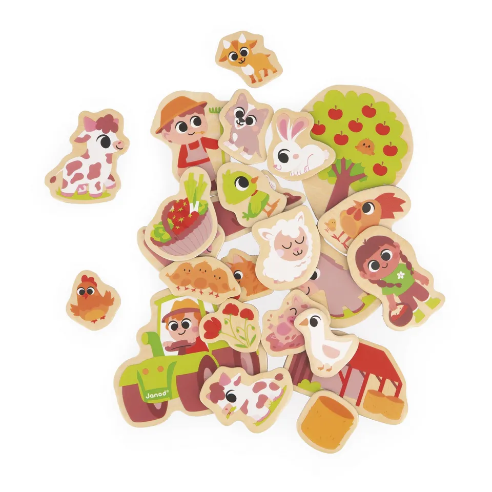 janod-ferme-j09639-24-magnets-en-bois-animaux-de-la-ferme image 1