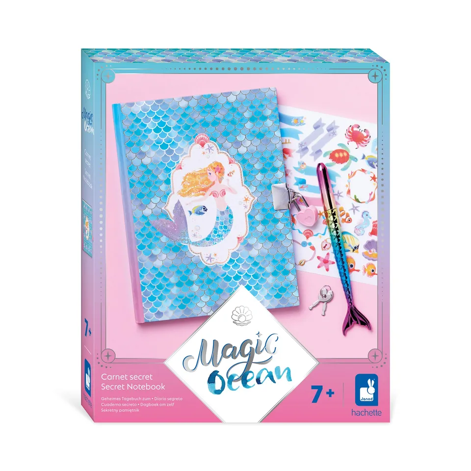 janod-magic-ocean-j09109-carnet-secret-journal-intime-sir-ne-stylo image 1