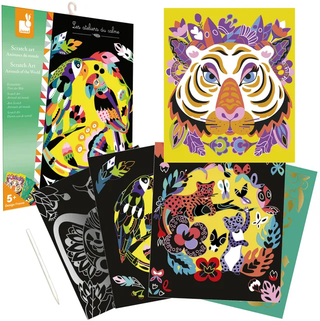 janod-scratch-art-animaux-du-monde-carte-gratter image 1
