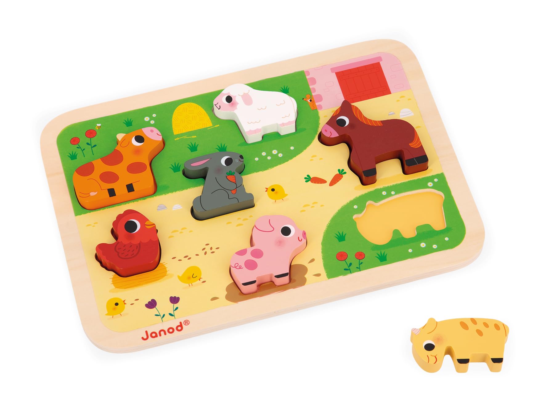 janod-chunky-puzzle-la-for-t-j07123-puzzle-bois-7-pi-ces-d-s-18-mois image 6