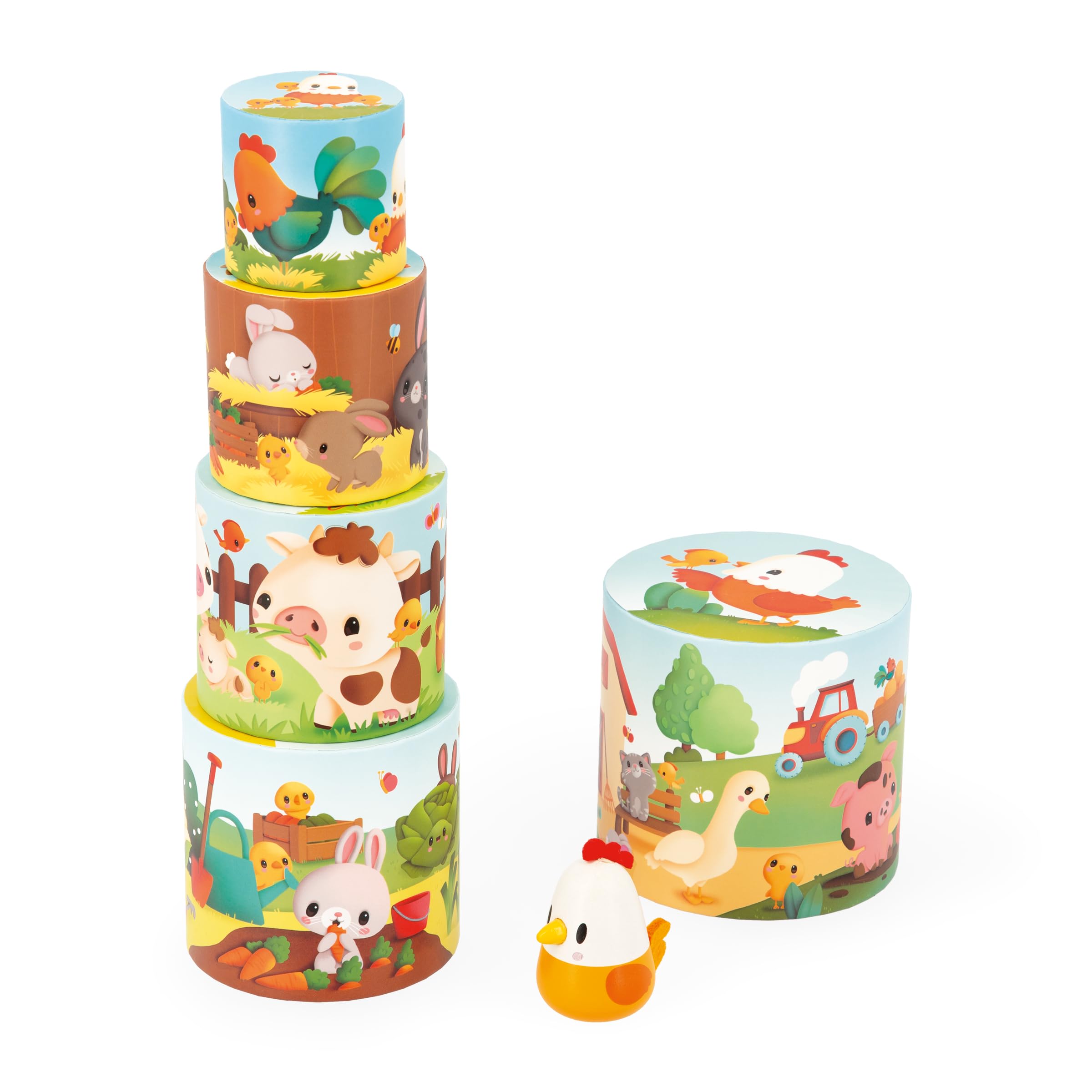 janod-ma-premi-re-pyramide-ferme-j03310-5-cubes-poule-bois-d-s-12-mois image 5