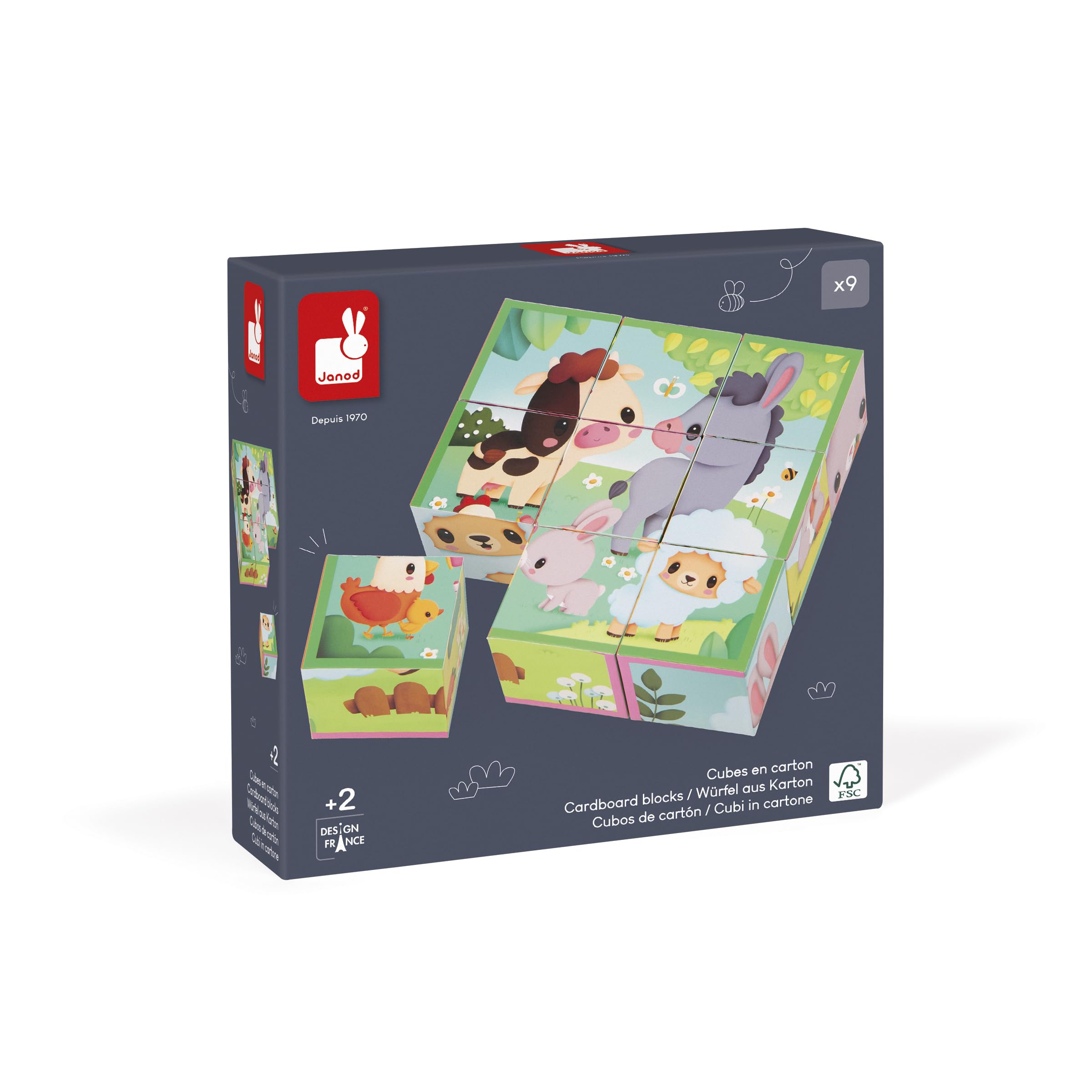 janod-puzzle-cubes-carton-ferme-9-cubes-6-puzzles-animaux-d-s-2-ans image 6