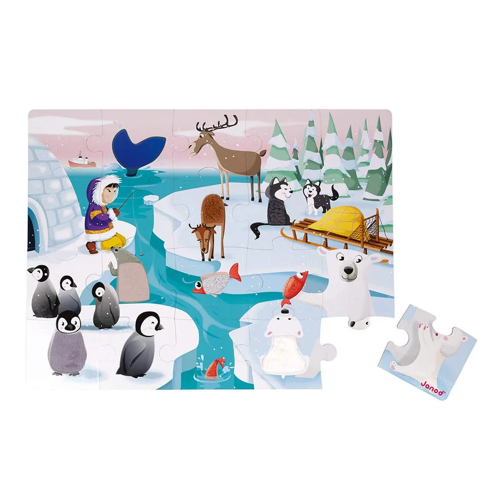 janod-j02773-puzzle-tactile-enfant-la-vie-sur-la-banquise-20-pi-ces-dont-7-textu image 1