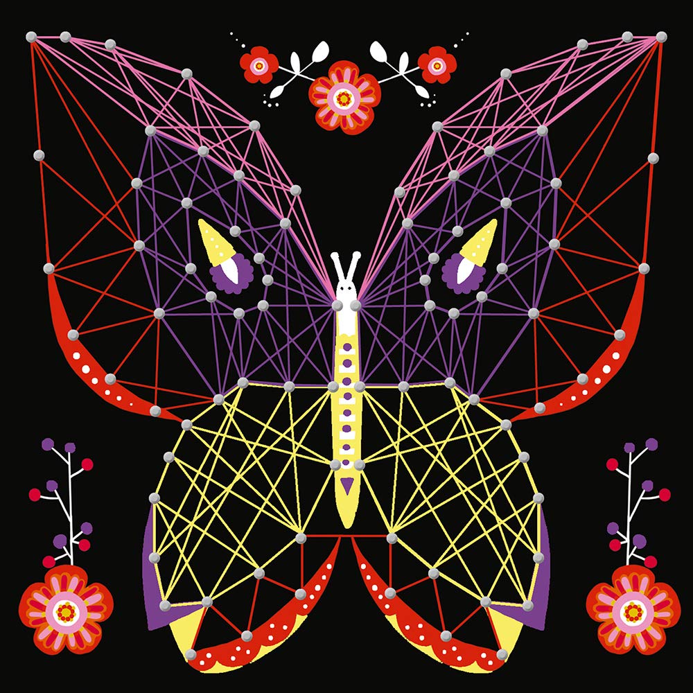 janod-les-ateliers-d-co-coffret-fils-tendus-animaux-kit-string-art-5-tableaux image 4
