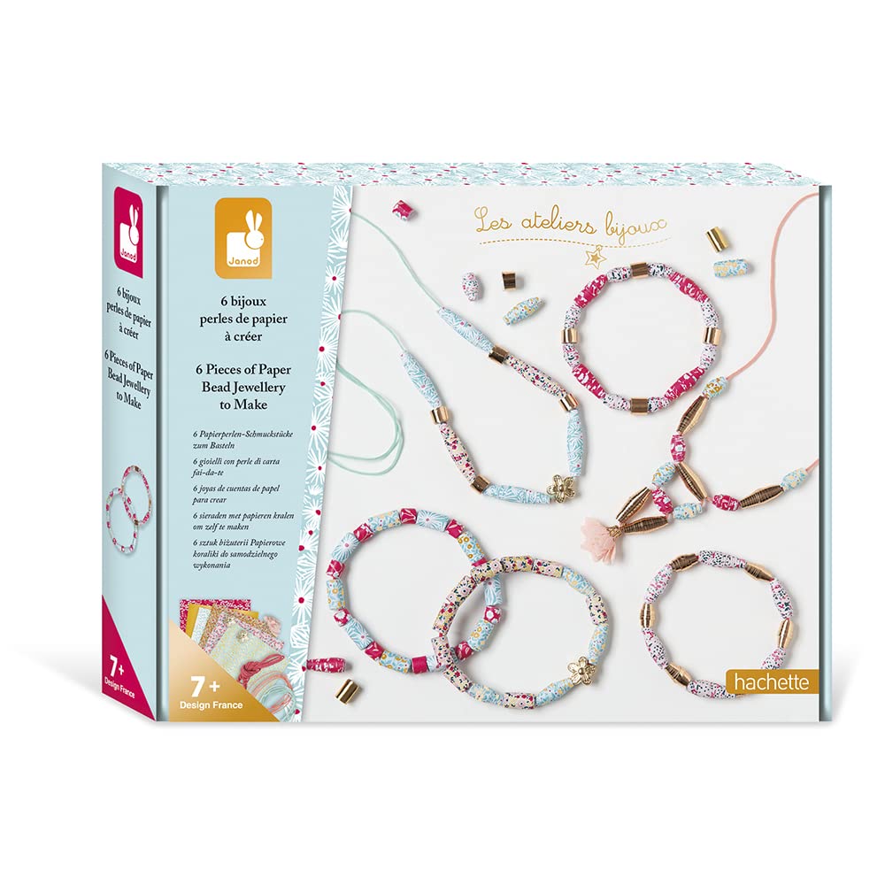 janod-j07934-les-ateliers-bijoux-coffret-6-bijoux-perles-papier-2-colliers-4-bra image 1