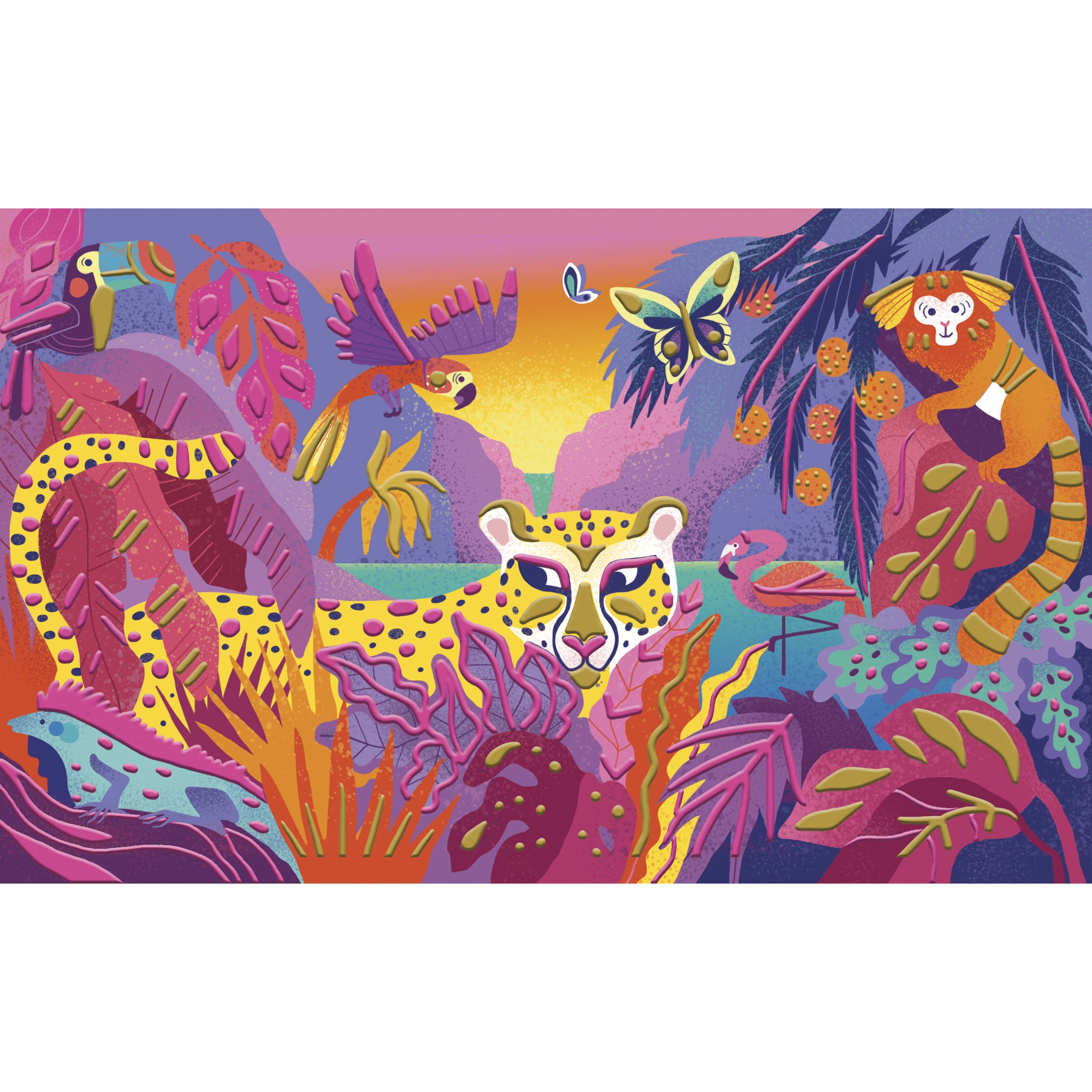 janod-les-ateliers-du-calme-j07950-peinture-3d-jungle-3-tableaux image 6