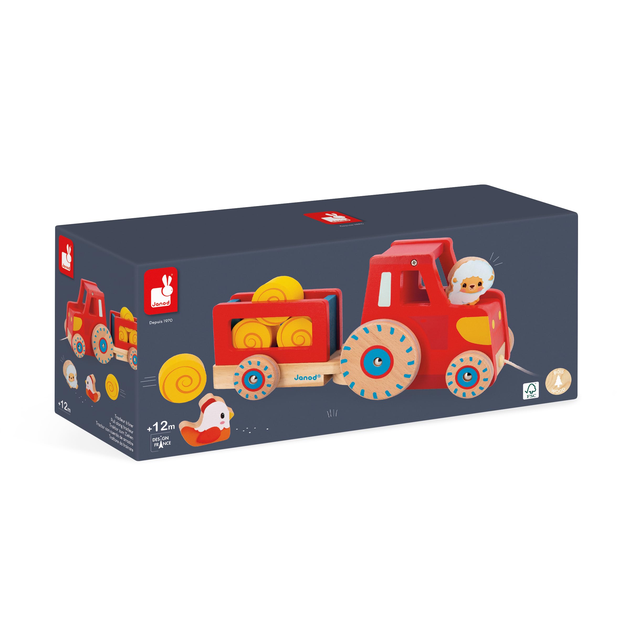 janod-j03317-tracteur-tirer-en-bois-avec-remorque-et-animaux-de-la-ferme image 7