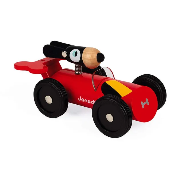 janod-spirit-car-chien-j04490-jouet-tirer-en-bois-laqu image 1