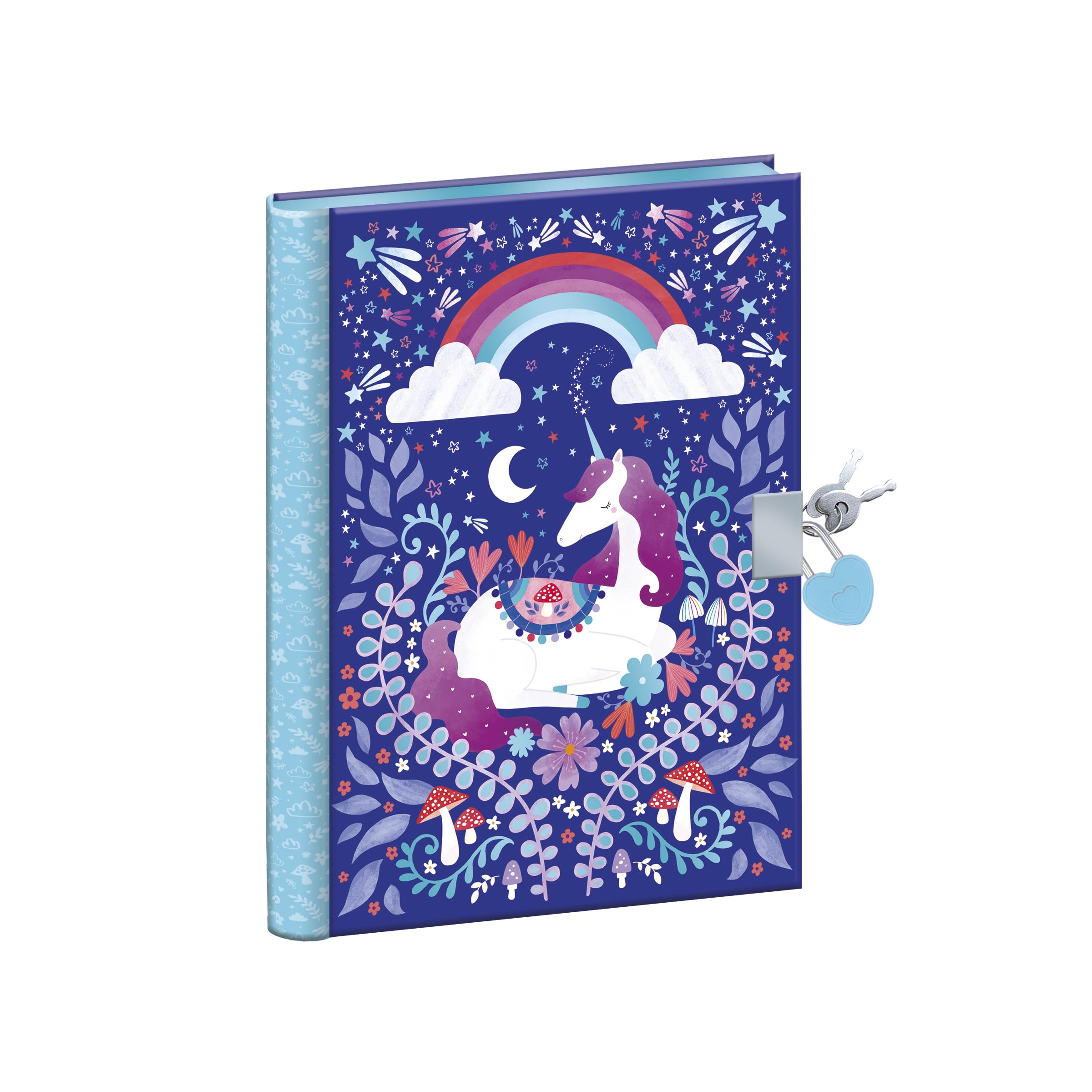 janod-carnet-secret-licorne-128-pages-cadenas-c-ur-a5-d-s-6-ans-j08936 image 1