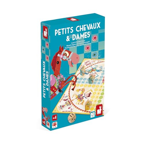 janod-jeu-des-petits-chevaux-jeu-de-dames-2-en-1-bois-d-s-4-ans image 8