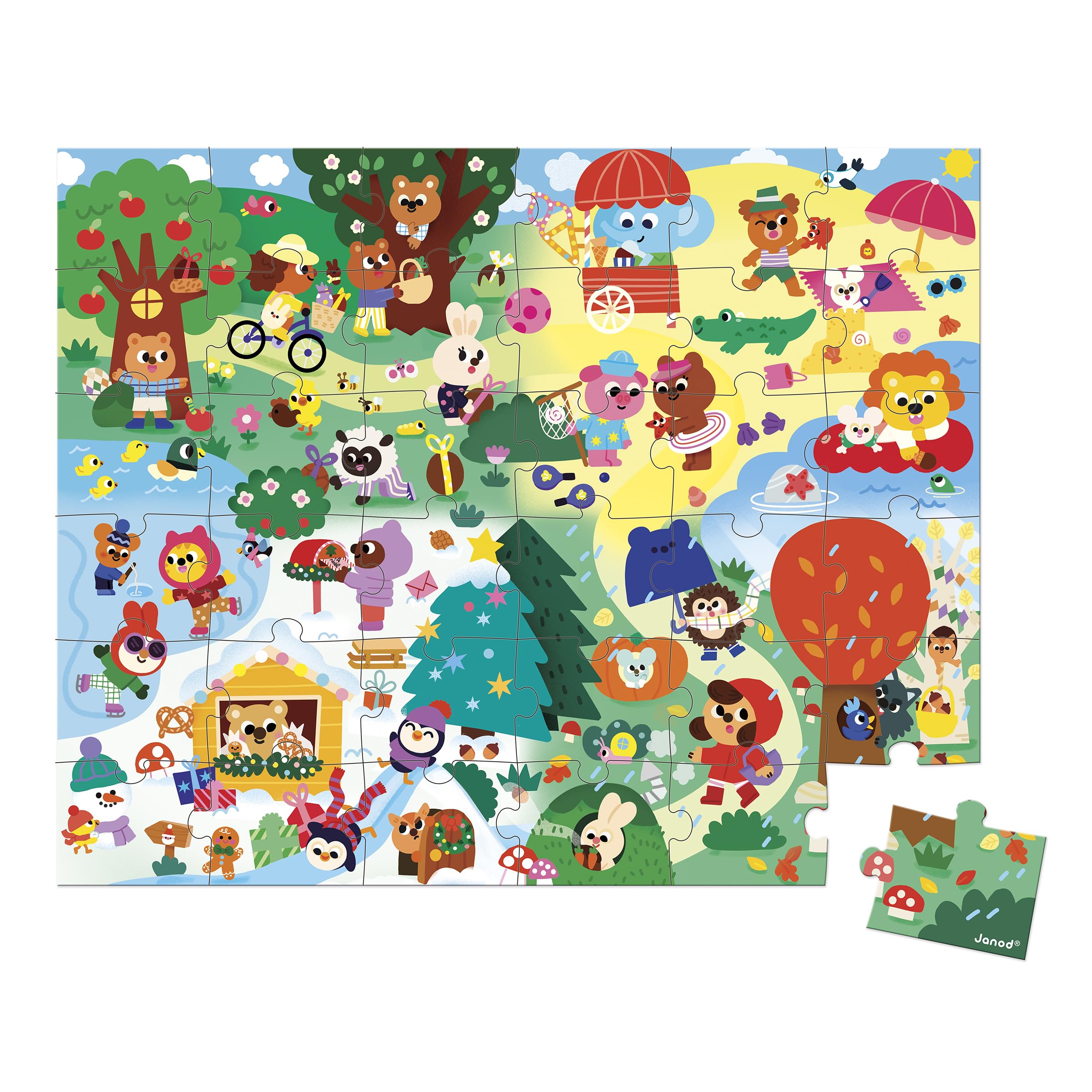 janod-puzzle-enfant-4-saisons-36-pi-ces-poster image 1