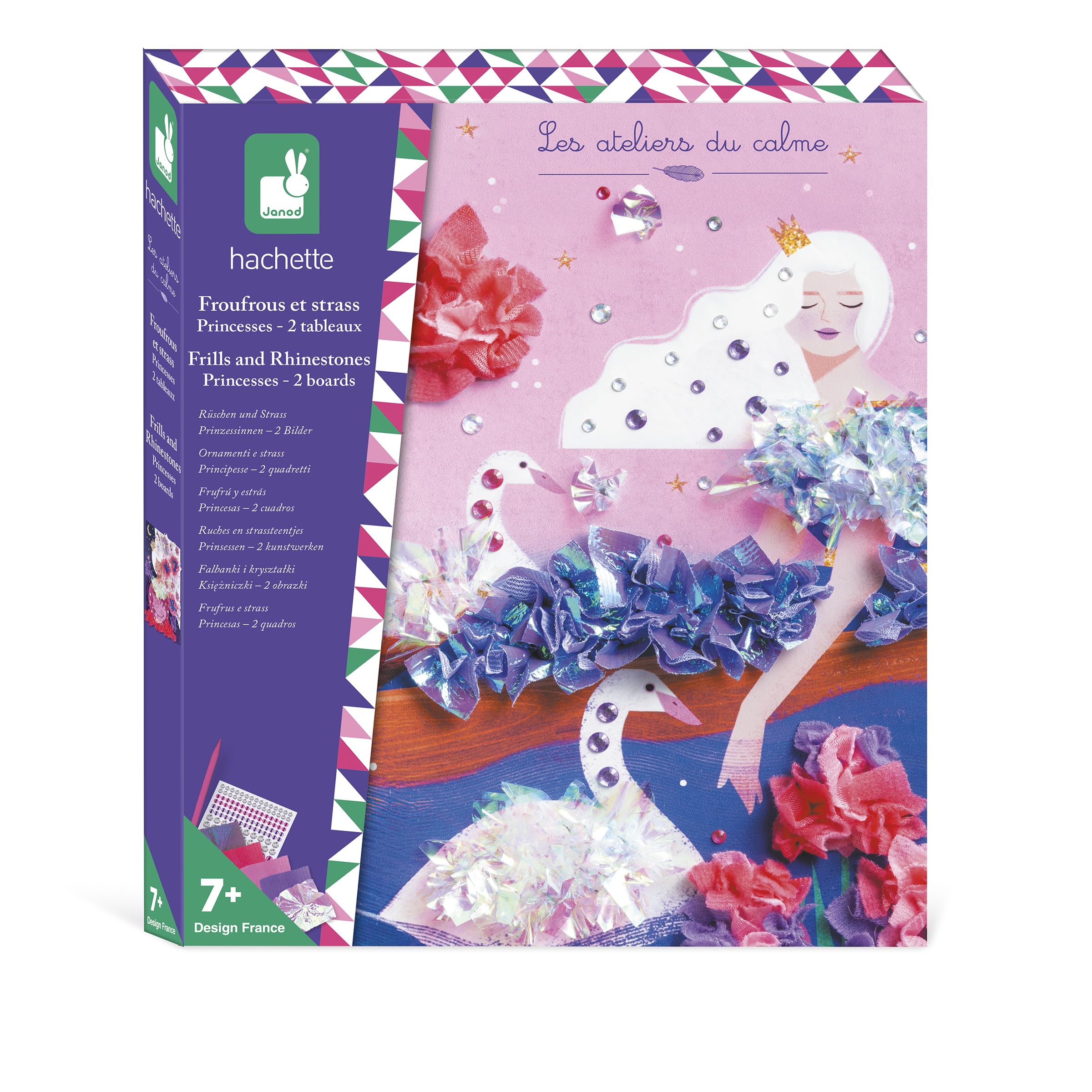 janod-les-ateliers-du-calme-kit-cr-atif-froufrous-et-strass-princesses-2-tableau image 1