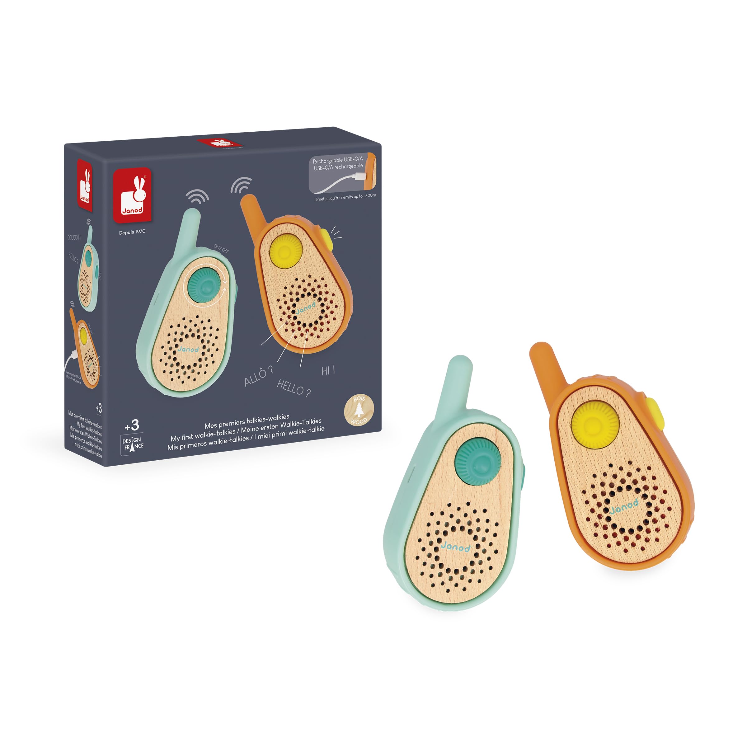 janod-mon-premier-talkie-walkie-enfant-rechargeable-300-m image 5