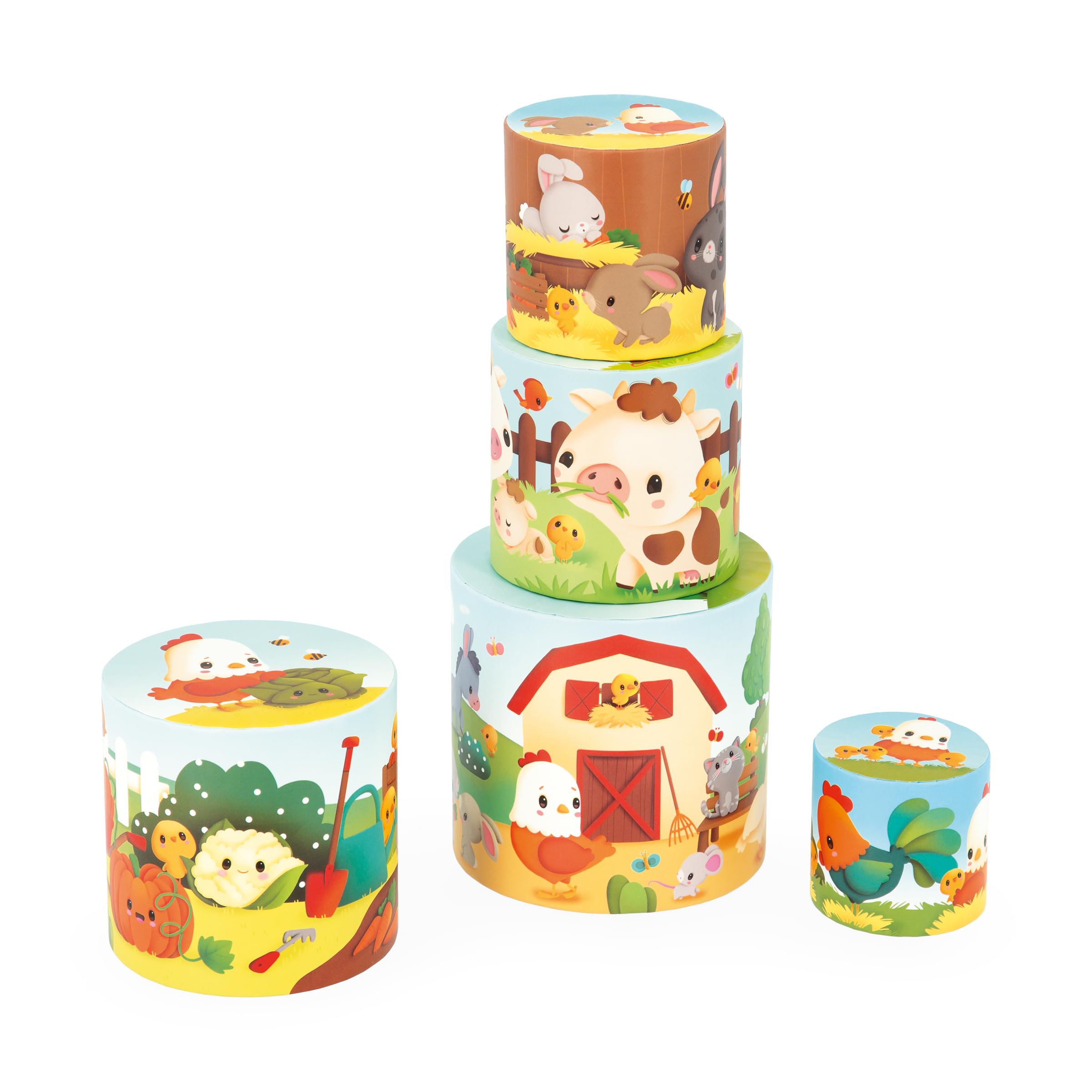 janod-ma-premi-re-pyramide-ferme-j03310-5-cubes-poule-bois-d-s-12-mois image 2