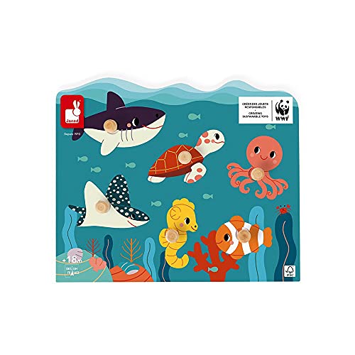 janod-j08619-puzzle-encastrement-bois-animaux-marins-6-pi-ces-wwf-d-s-18-mois image 5