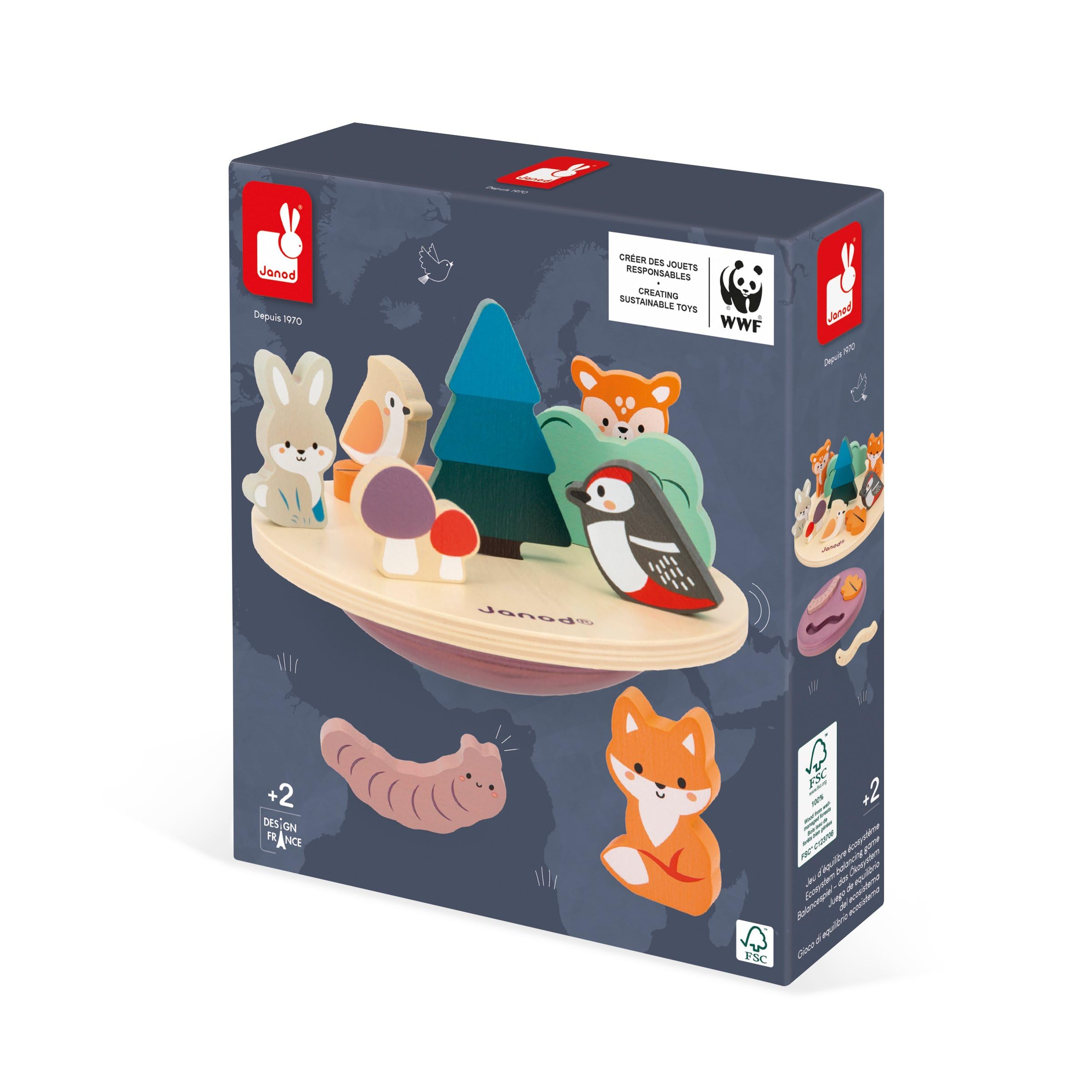 janod-j08642-jeu-d-quilibre-en-bois-cosyst-me-wwf-12-figurines-2-socles image 3
