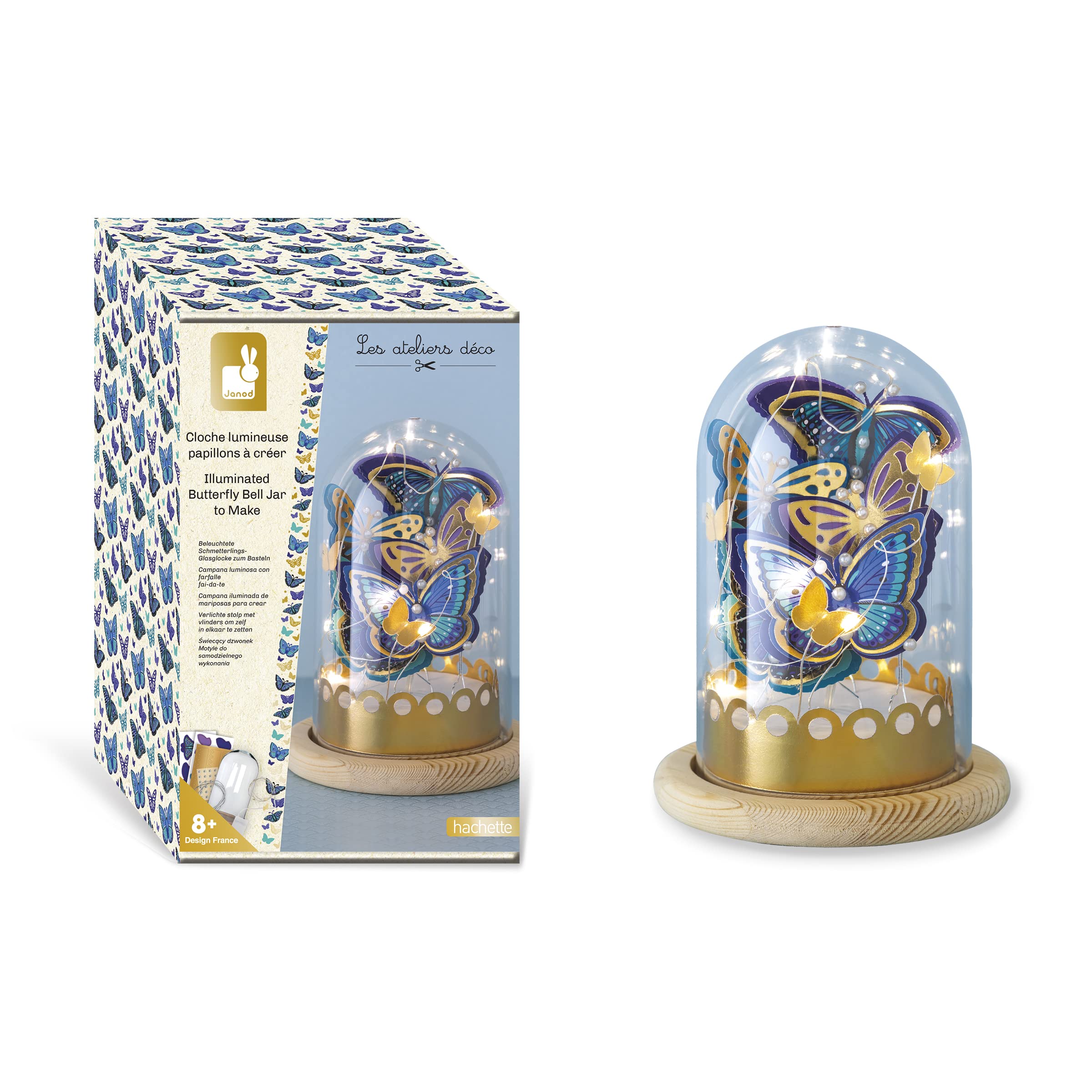 janod-les-ateliers-d-co-j07878-cloche-lumineuse-papillons-bleus-et-dor-s-cr-er image 6