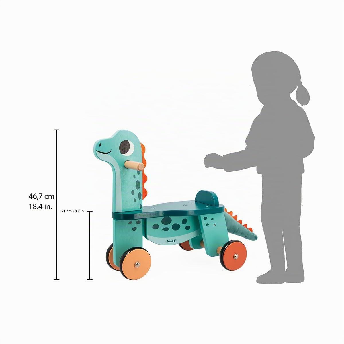 janod-portosaurus-j05828-porteur-dinosaure-bois-assise-21-cm image 3
