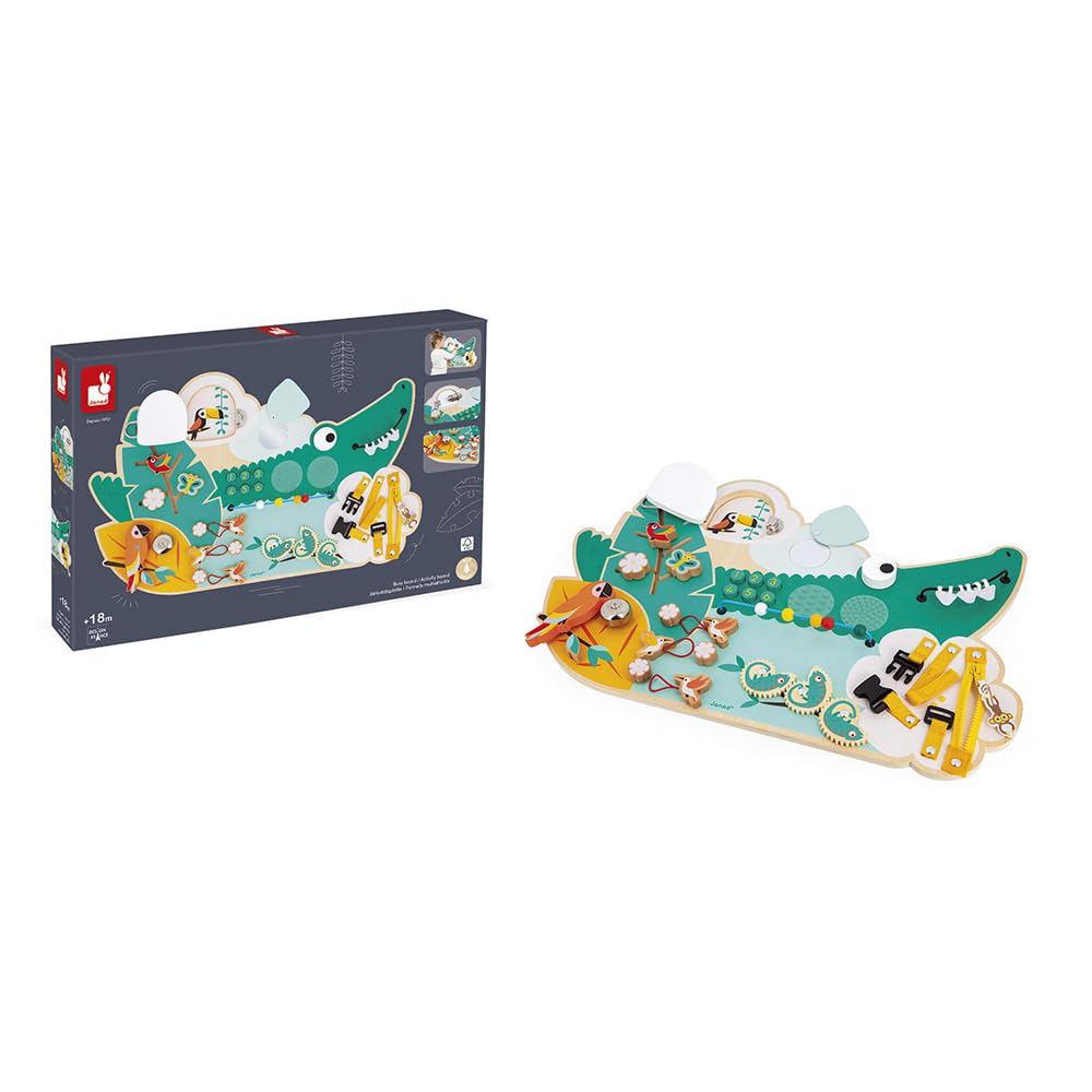 janod-busy-board-croco-panneau-d-activit-s-jungle-14-activit-s-j08280 image 8