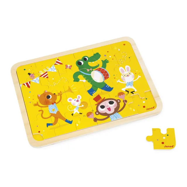 janod-puzzle-en-bois-24-pi-ces-fanfare-des-animaux-j07125-d-s-4-ans image 1