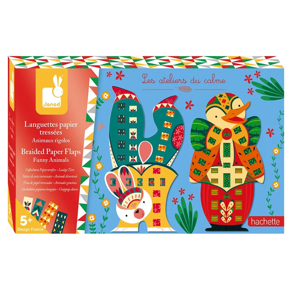 janod-les-ateliers-du-calme-j07881-coffret-languettes-papier-tress-es-animaux-ri image 1