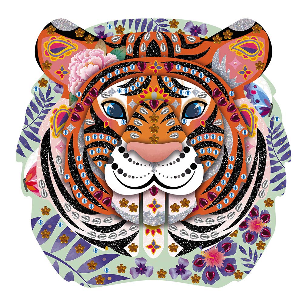 janod-les-ateliers-d-co-j07915-troph-e-tigre-3d-strass-et-paillettes image 7