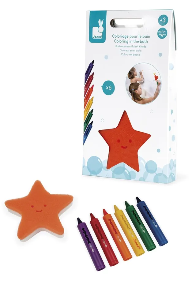 janod-kit-coloriage-bain-j04725-6-crayons-ponge-toile-de-mer image 1