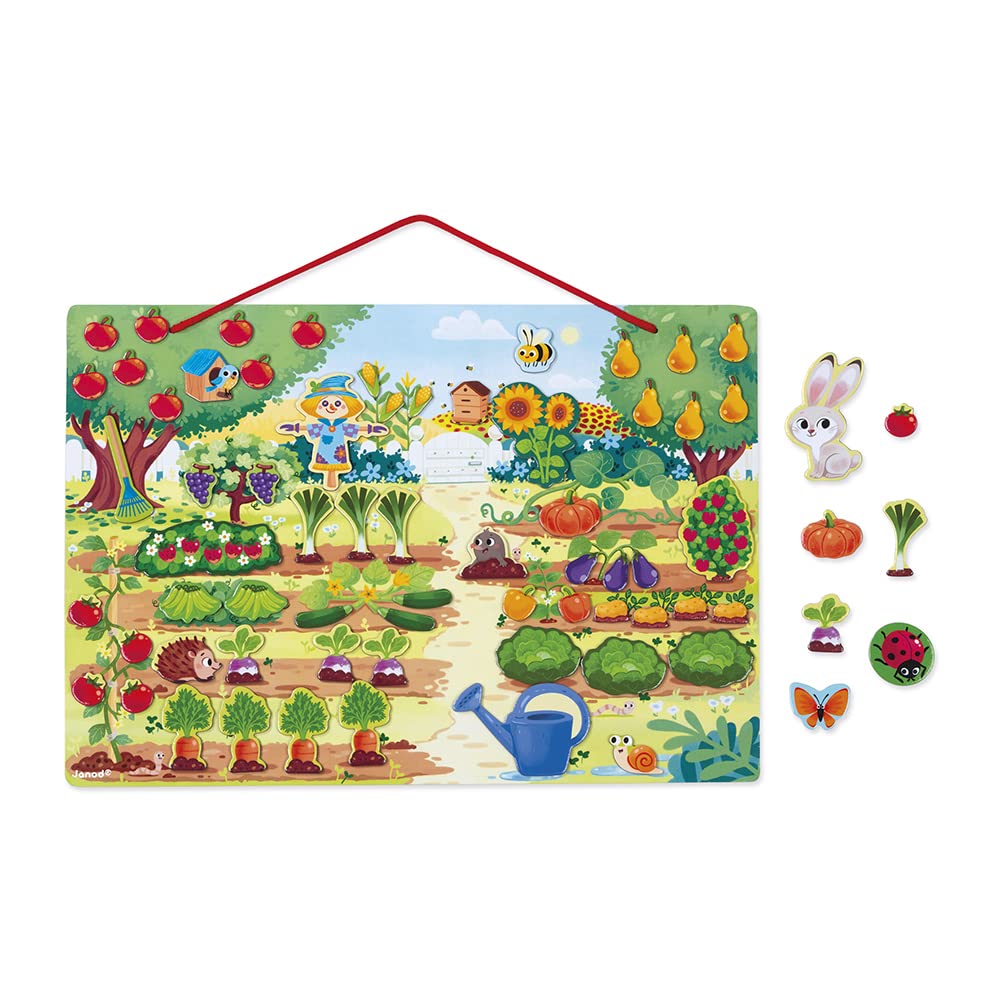 janod-j05463-mon-jardin-magn-tique-tableau-bois-70-magnets image 2