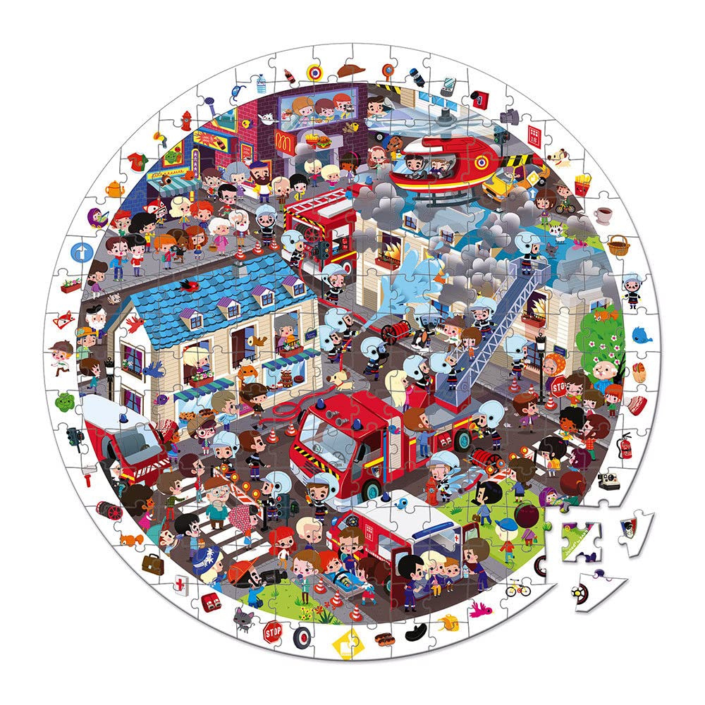 janod-j02793-puzzle-d-observation-rond-pompiers-de-l-extr-me-208-pi-ces-d-s-6-an image 2