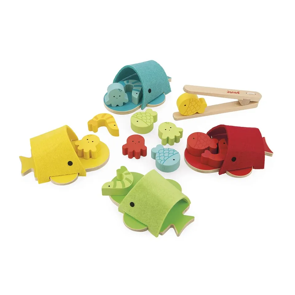 janod-jeu-de-tri-couleurs-baleine-j08276-jouet-veil-bois-17-l-ments-d-s-2-ans image 1