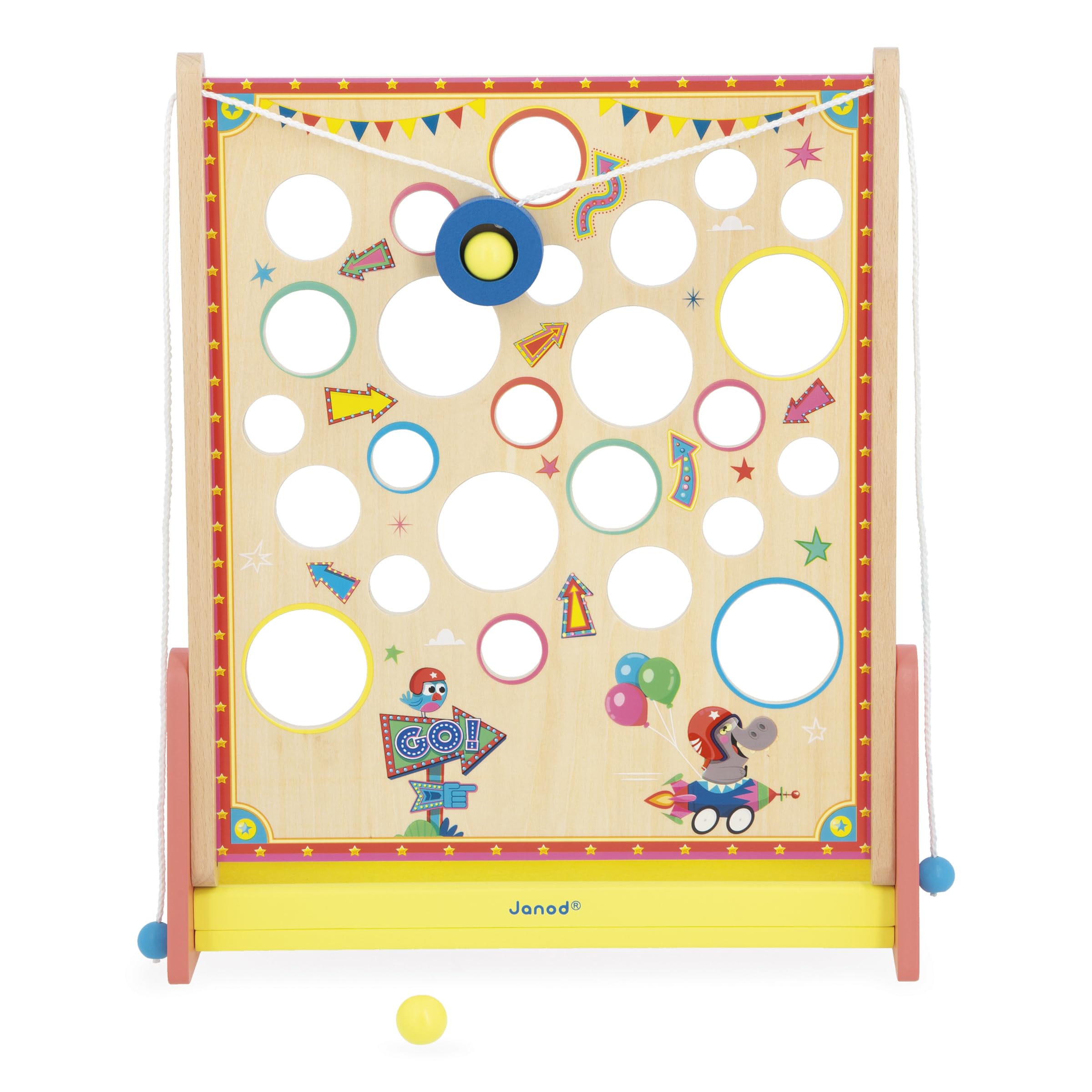 janod-applepop-j03369-jeu-d-adresse-vertical-challenge-parcours-de-billes image 2