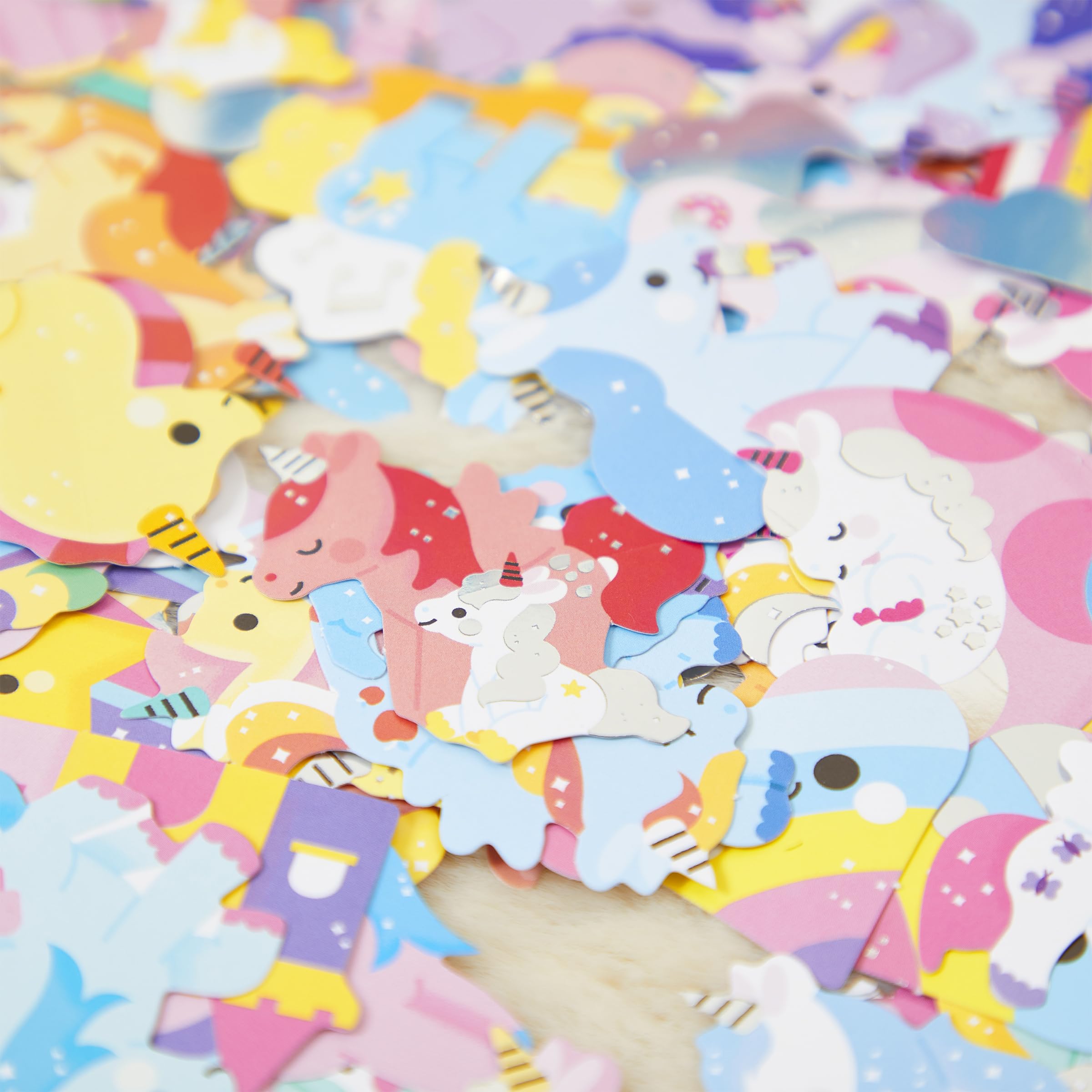 janod-j09190-pack-100-gommettes-licornes-5x5cm-stickers-enfant image 5