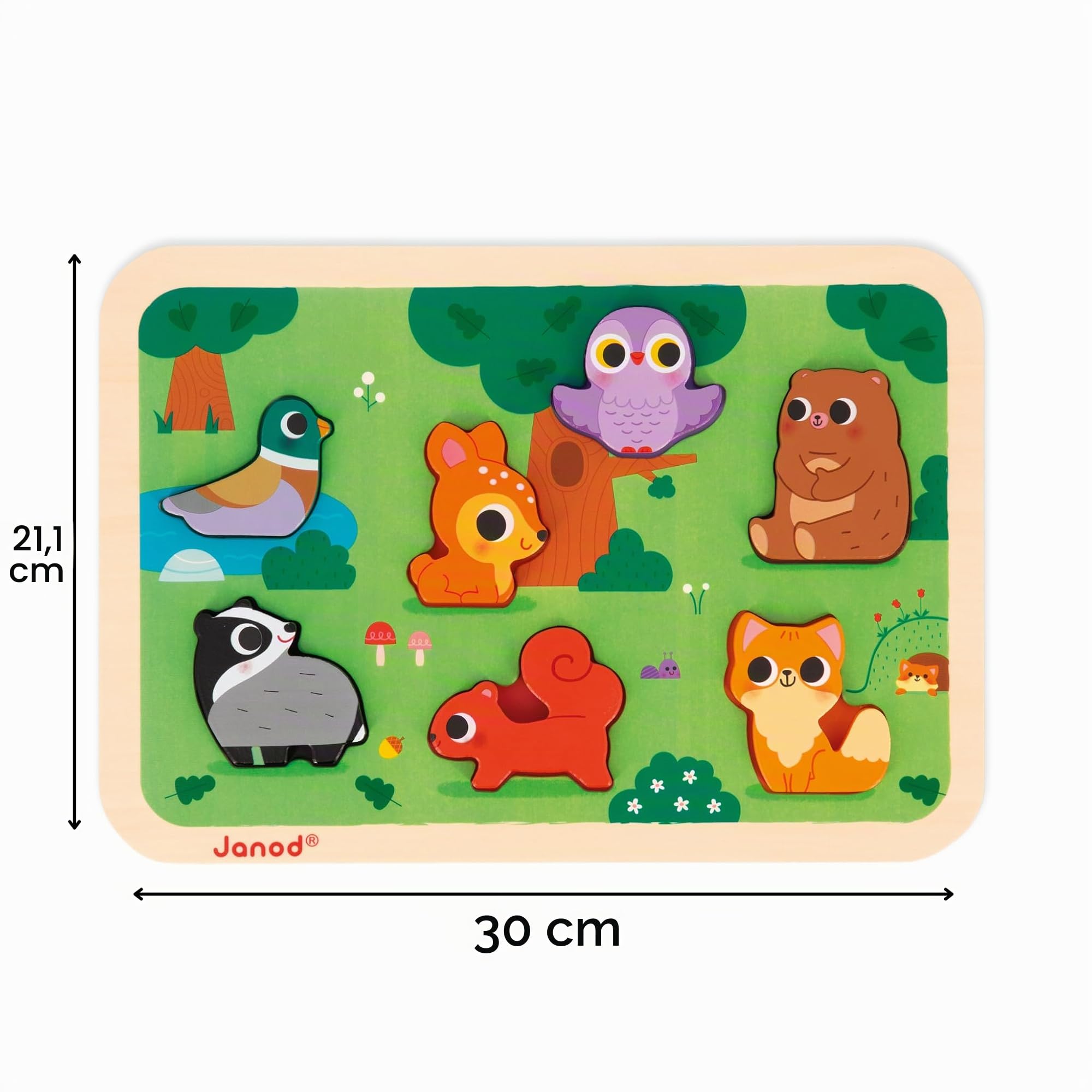 janod-chunky-puzzle-la-for-t-j07123-puzzle-bois-7-pi-ces-d-s-18-mois image 4