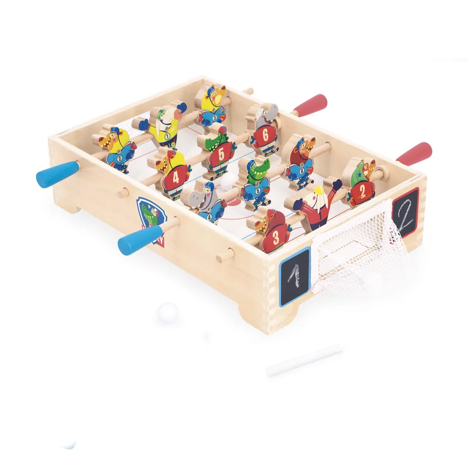 janod-mini-baby-foot-de-table-hockey-sur-glace-j03367-bois-12-joueurs image 1